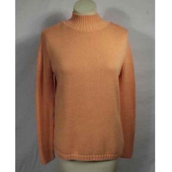 Talbots Sweaters - Talbots light orange mock turtleneck sweater, sz 8